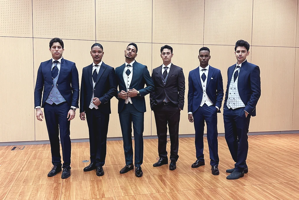 Modelos de La Botiga Roba d’Home en la pasarela Fira Nuvis Tardor Sabadell 2025